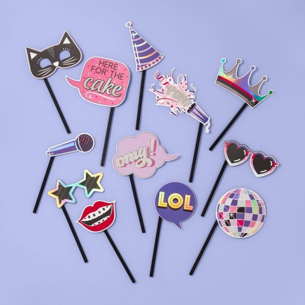 Cardstock Photo Selfie Prop with Sticks
